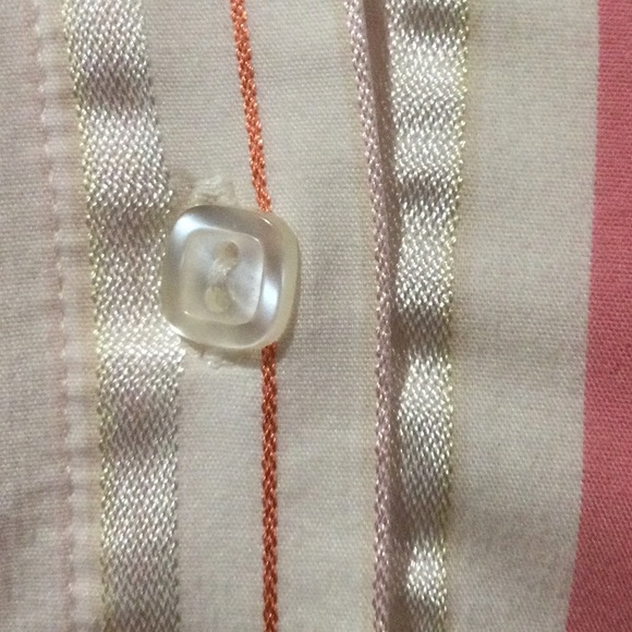 Apt 9 Button Front Collared Stripe Shirt Size Medium - Picture 7 of 15